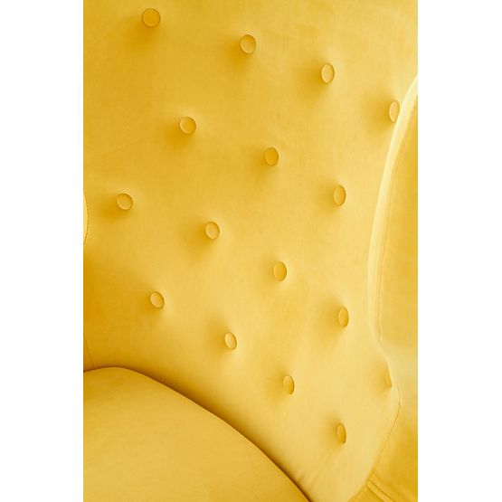 MARVEL sárga / természetes relaxációs szék