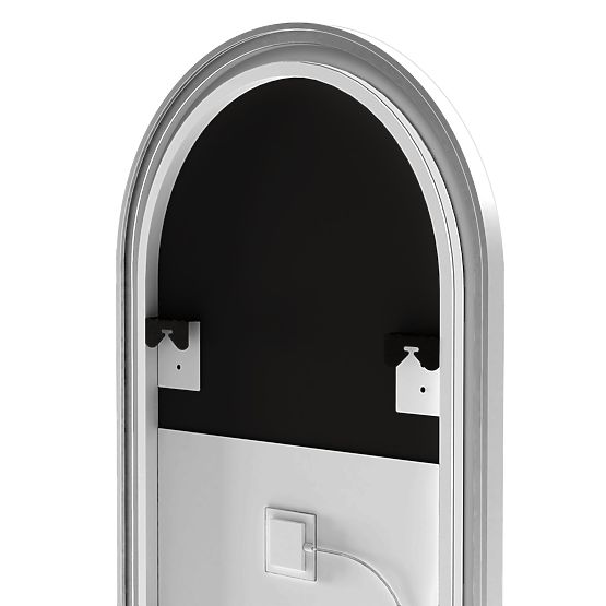 Mattia LED világítású tükör, 100x50 cm, ovális, ezüst, páramentesítő