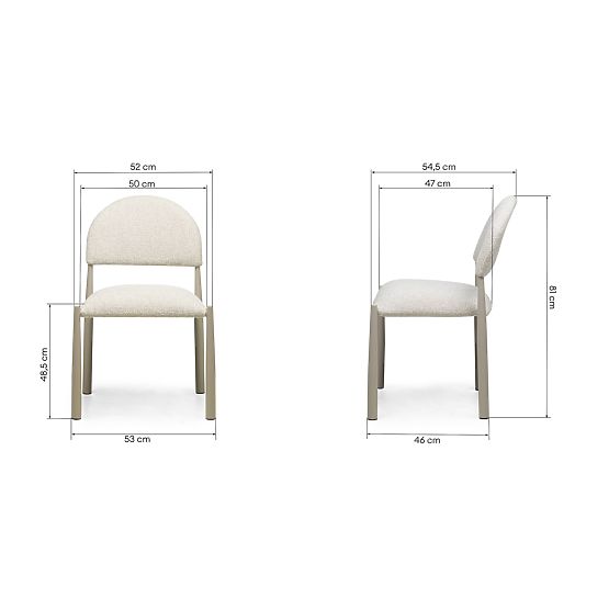 Maze kárpitozott szék bézs-szürke