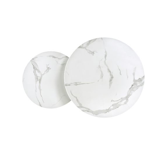 MERCURY 2 készlet 2 pad, keret - ezüst, üveg - fehér márvány (1p=1db)