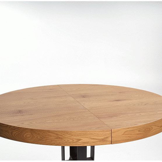 MERCY kinyitható asztal, lap - arany tölgy, lábak - fekete (2p=1db)