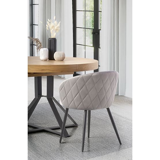 MERCY kinyitható asztal, lap - arany tölgy, lábak - fekete (2p=1db)