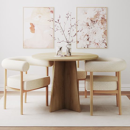 Merlo kerek étkezőasztal 100 cm, Cremona Torro tölgy