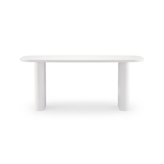 Mesilla fehér étkezőasztal, lamellák