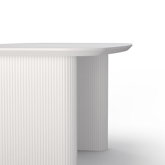 Mesilla fehér étkezőasztal, lamellák