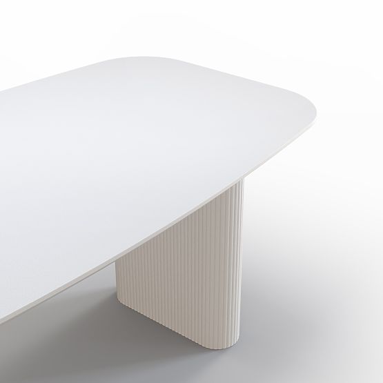 Mesilla fehér étkezőasztal, lamellák