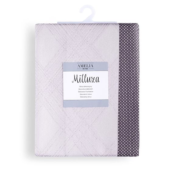MILLUZA krémszínű, fémes klasszikus mintás terítő 110x160 ameliahome