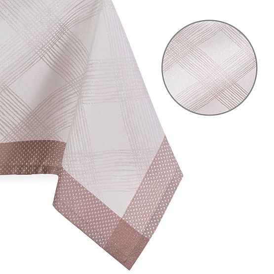 MILLUZA krémszínű, fémes klasszikus mintás terítő 140x300 ameliahome