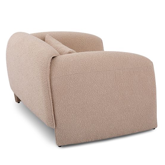 Miti világos bézs, boucle, lekerekített relaxációs fotel