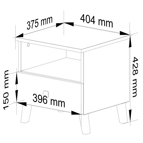 MOBI K-01 FEHÉR FEKETE KOMÓD