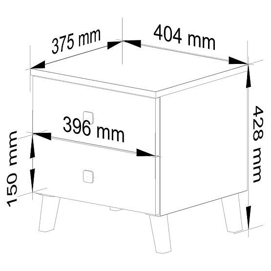MOBI K-02 FEKETE FEHÉR KOMÓD