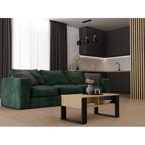 Modern 2P ARTISAN FEKETE Dohányzóasztal