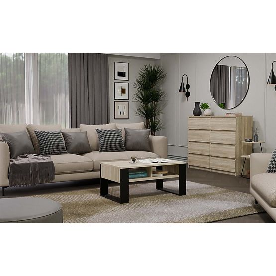 Modern 2P KONFERENCIAI ASZTAL TÖLGY SONOMA FEKETE