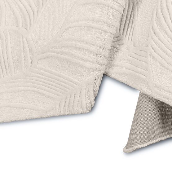 Mona téglalap alakú, tuftált, gyapjú, krémszínű szőnyeg, levelekkel, Szőnyeg mérete: 190x290