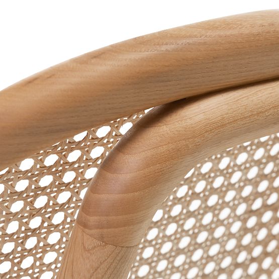 Monet fa szék bécsi fonottal, rattan, velúr, természetes/világosbarna