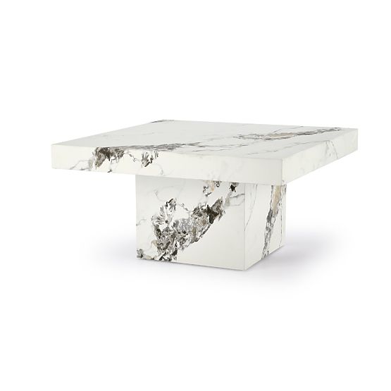 MONOLIT fehér márvány dohányzóasztal (2p=1db)