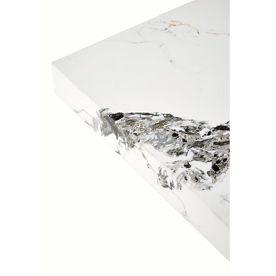 MONOLIT fehér márvány dohányzóasztal (2p=1db)