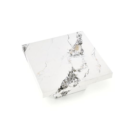 MONOLIT fehér márvány dohányzóasztal (2p=1db)