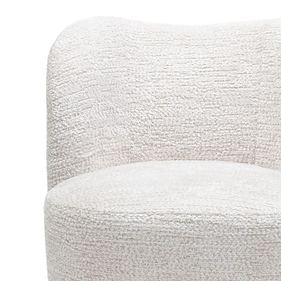 Monroe relaxációs fotel bézs/természetes, lekerekített formák, gömb lábak