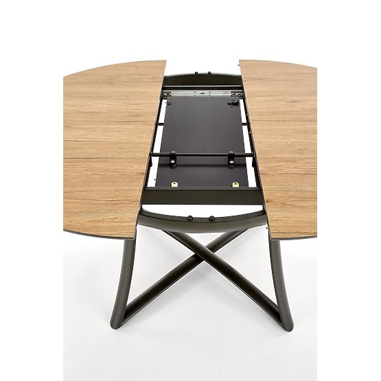 MORETTI kinyitható asztal lap - arany tölgy / szürke, lábak - antracit