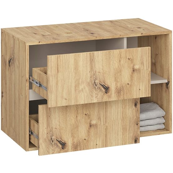 MOSDÓ ALATTI SZEKRÉNY NYÍLÁSOKKAL VAMI W90 UM 2SZ 2P ARTISAN TÖLGY / KASMÍR