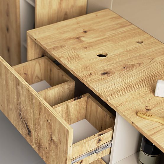 MOSDÓ ALATTI SZEKRÉNY NYÍLÁSOKKAL VAMI W90 UM 2SZ 2P ARTISAN TÖLGY / KASMÍR