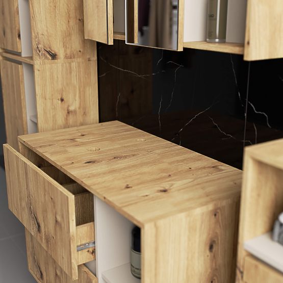 MOSDÓ ALATTI SZEKRÉNY NYÍLÁSOKKAL VAMI W90 UM 2SZ 2P ARTISAN TÖLGY / KASMÍR