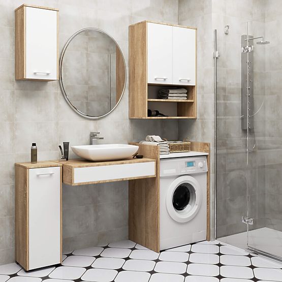 MOSÓGÉP SZEKRÉNY FIN TÖLGY SONOMA / FEHÉR