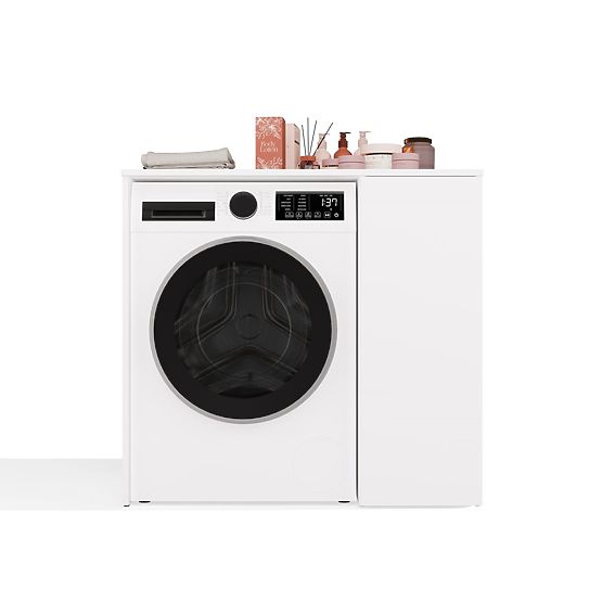 Mosógép Szekrény POLA NP 1D FEHÉR 2 Polcokkal