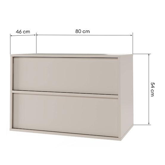 Mossy mosdó alatti szekrény, 80 cm, kasmír