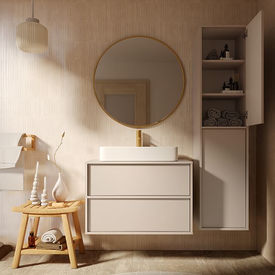 Mossy mosdó alatti szekrény, 80 cm, kasmír