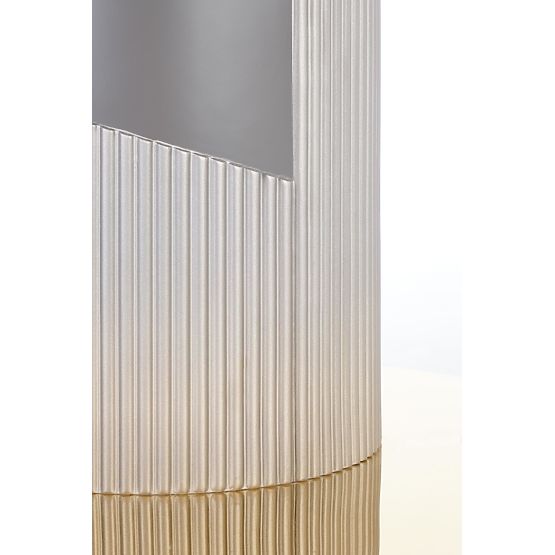 MUSCAT kinyitható asztal lap - szürke márvány, láb - világosszürke / arany