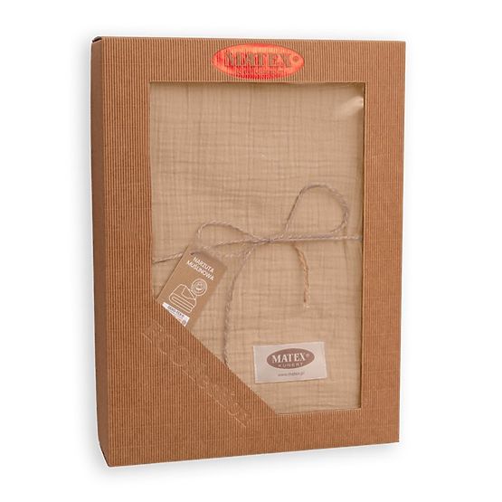 Muszlin ágytakaró 210x240 bézs