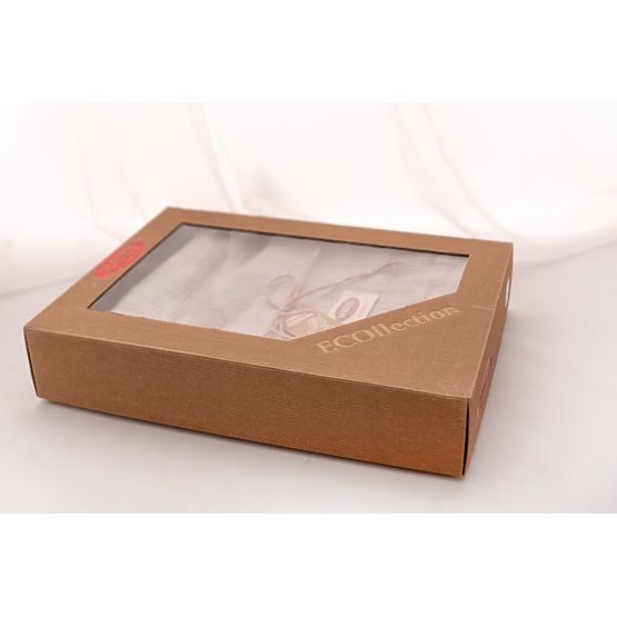 Muslin ágytakaró 210x240 világos bézs