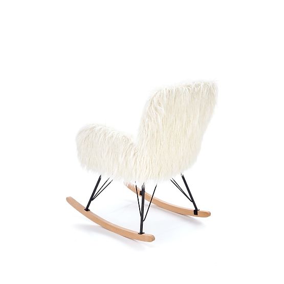 Műszőrme hintaszék AUSTIN - krém