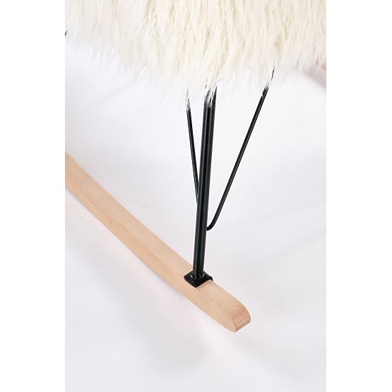 Műszőrme hintaszék AUSTIN - krém