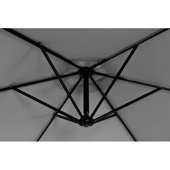 Nagy kerti összecsukható napernyő 3m szürke 6 bordával
