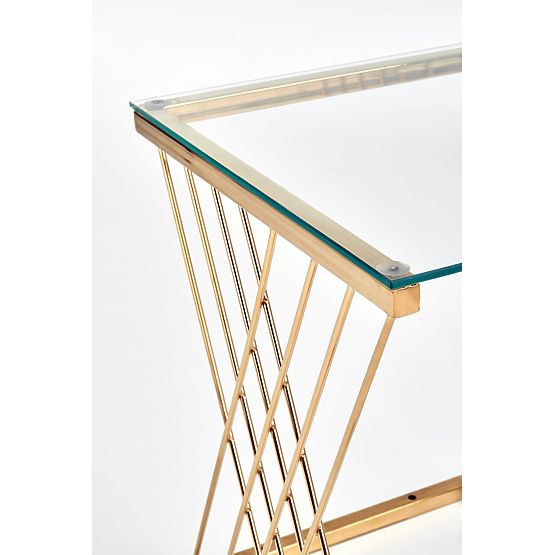 NANCY asztal arany / átlátszó