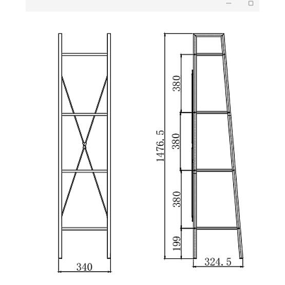 NARVIK REG1 fekete / sonoma tölgy
