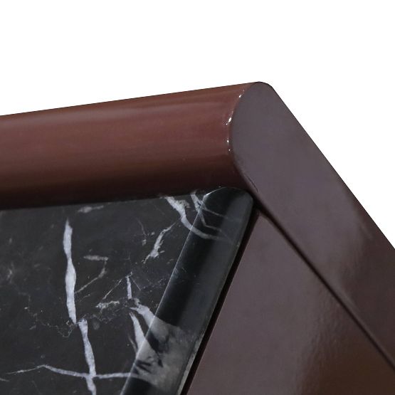 Négyrészes Loren komód, bordó/barna, márvány, fényes