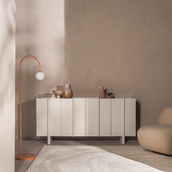 Négyrészes Moss kasmír komód, lekerekített