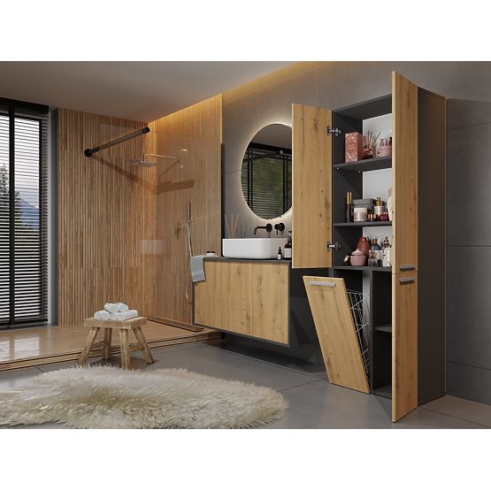 Nel 1K/DD ANTRACIT ARTISAN fürdőszobai szekrény