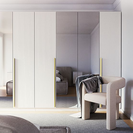 Neroli szekrényajtó, 45,6 cm, egyszerű hornyok, fehér