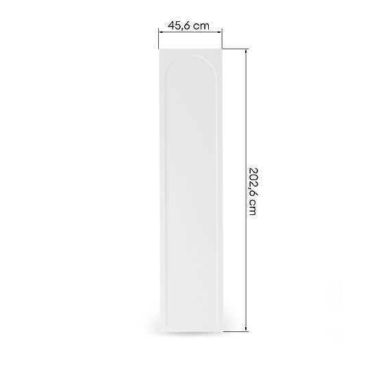 Neroli szekrényajtó, 45,6 cm, íves betét, fehér, bal