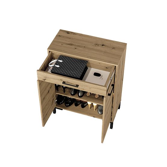 Nevio cipős szekrény - kézműves tölgy