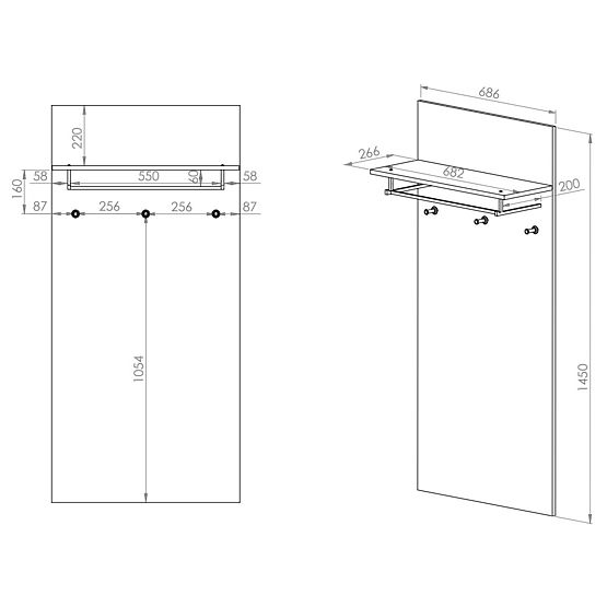 Nevio falakasztó - kézműves tölgy
