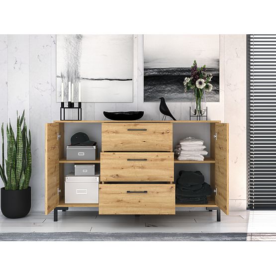 Nevio komód - kézműves tölgy