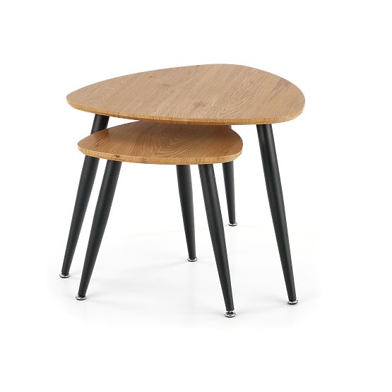 NICEA 2, 2 pad arany tölgy/fekete pad készlet