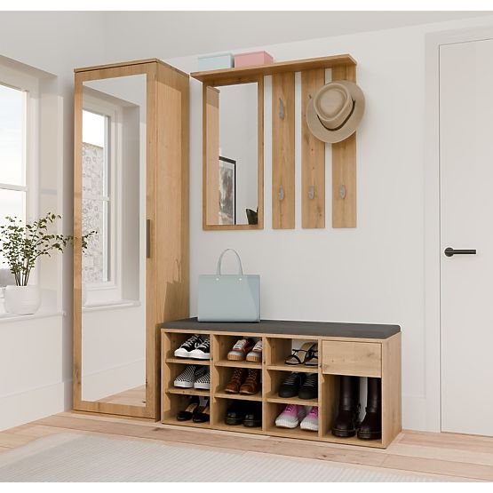 Nyitott cipősszekrény TALLIN ARTISAN TÖLGY előszobába