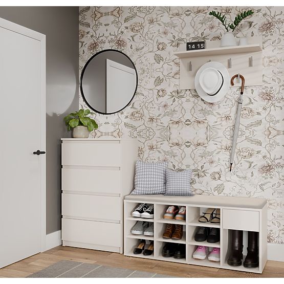 Nyitott Cipősszekrény TALLIN KASMÍR BÉZS Előszobába